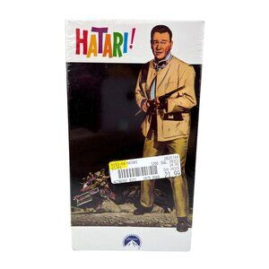 Hitari! John Wayne VHS Sealed 2 Tape Set Paramount Vintage New READ